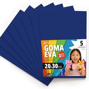 OFITURIA Eva Rubber for School and Creative Crafts, Coloured Foam Sheets for DIY Projects, Art, Children's Decoration, Scrapbooking, Craft Designs 20 x 30 cm (Dark Blue, 5 Pcs) OFITURIA Eva Rubber for School and Creative Crafts, Coloured Foam Sheets for DIY Projects, Art, Children's Decoration, Scrapbooking, Craft Designs 20 x 30 cm (Dark Blue, 5 Pcs)