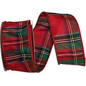 Reliant Ribbon Corp Reliant Ribbon Alford Plaid Wired Edge Ribbon, 2-1/2 Inch X 10 Yards, Red Reliant Ribbon Corp Reliant Ribbon Alford Plaid Wired Edge Ribbon, 2-1/2 Inch X 10 Yards, Red