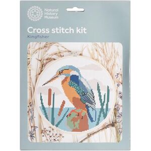 NHM Natural History Museum Cross Stitch Kit, Kingfisher Design, 14 cm Embroidery Kits for Adults, Cross Stitch Kits for Adults Beginners, Gift Idea, with Embroidery Patterns, Embroidery Set NHM Natural History Museum Cross Stitch Kit, Kingfisher Design, 14 cm Embroidery Kits for Adults, Cross Stitch Kits for Adults Beginners, Gift Idea, with Embroidery Patterns, Embroidery Set