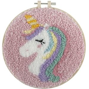 Trimits Punch Needle Hoop Kit, 20.3cm (8in), Unicorn Trimits Punch Needle Hoop Kit, 20.3cm (8in), Unicorn