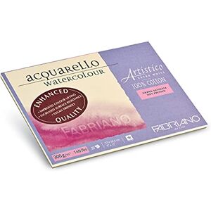 Honsell Fabriano Artistico Acquarello Watercolour, Extra White, Satin Hot Pressed, 23 x 30.5 cm, 20 Sheets 300 g/m², High-Quality Artist Watercolour Cardboard, Glued on 4 Sides, Vegan Honsell Fabriano Artistico Acquarello Watercolour, Extra White, Satin Hot Pressed, 23 x 30.5 cm, 20 Sheets 300 g/m², High-Quality Artist Watercolour Cardboard, Glued on 4 Sides, Vegan