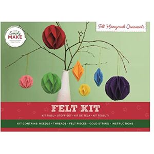 Simply MAKE Felt Honeycombe Craft Kit Set, Christmas Craft Accessories, Ideal for Beginner and Experienced Crafters, Great Felt Fabric Craft Set Gift, Ideal for Adult and Older Kids Simply MAKE Felt Honeycombe Craft Kit Set, Christmas Craft Accessories, Ideal for Beginner and Experienced Crafters, Great Felt Fabric Craft Set Gift, Ideal for Adult and Older Kids