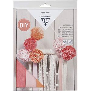 Clairefontaine 97706C Kit Crepe Florist DIY Macramé Mural Flowers Papier Crepe Wall Decoration Step by Step Included Creative leisure, Arts & Crafts Clairefontaine 97706C Kit Crepe Florist DIY Macramé Mural Flowers Papier Crepe Wall Decoration Step by Step Included Creative leisure, Arts & Crafts