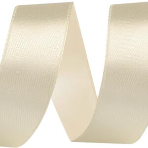 cyclingcolors Satin Polyester Ribbon 20mm x 22m Gift Wrapping Ribbon for Packaging, Decoration, Birthday, Cakes, Sewing, Crafts & Floristry Cream cyclingcolors Satin Polyester Ribbon 20mm x 22m Gift Wrapping Ribbon for Packaging, Decoration, Birthday, Cakes, Sewing, Crafts & Floristry Cream