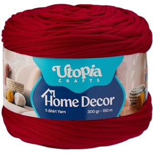 Utopia Crafts T-Shirt Yarn for Crocheting and Knitting Home Decor 300g/150m Elastic Microfibre Fabric Yarn Oeko-Tex Certified Washable Crochet Baskets Bags Rugs & Macramé 5-7mm Hook (Black Cherry) Utopia Crafts T-Shirt Yarn for Crocheting and Knitting Home Decor 300g/150m Elastic Microfibre Fabric Yarn Oeko-Tex Certified Washable Crochet Baskets Bags Rugs & Macramé 5-7mm Hook (Black Cherry)