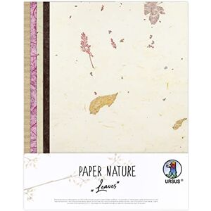 Ursus 61620005 Natural Paper Leaves, 10 Sheets, 23 x 33 cm, with Grass Paper and Straw Silk, for Creative Crafts Ursus 61620005 Natural Paper Leaves, 10 Sheets, 23 x 33 cm, with Grass Paper and Straw Silk, for Creative Crafts