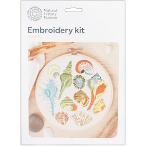 NHM Natural History Museum Embroidery Hoop Decoration Kit, Shells Design, 8", Embroidery Kits for Adults & Cross Stitch Kits for Adults Beginners, Gift Idea, with Embroidery Pattern NHM Natural History Museum Embroidery Hoop Decoration Kit, Shells Design, 8", Embroidery Kits for Adults & Cross Stitch Kits for Adults Beginners, Gift Idea, with Embroidery Pattern