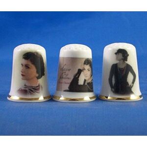 Birchcroft China Porcelain China Collectable Thimbles Set of Three Coco Chanel