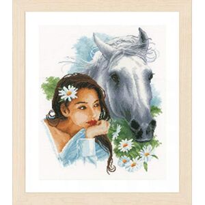 Lanarte Counted Cross Stitch Kit: My Best Friend, Cotton, NA, 33 x 40cm Lanarte Counted Cross Stitch Kit: My Best Friend, Cotton, NA, 33 x 40cm