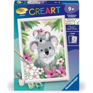 Ravensburger CreArt Kids 18x24cm Art Number Mom Koala and Her Baby Paint by Numbers Kit Ages 9+ 25833 Ravensburger CreArt Kids 18x24cm Art Number Mom Koala and Her Baby Paint by Numbers Kit Ages 9+ 25833
