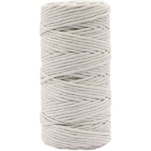 Creative Labs Macrame Yarn, Light Grey, 3 mm x 100 m, 100% Cotton, DIY, Decoration Such as Hanging Basket, Wall Hanging, Lantern, Dream Catcher Creative Labs Macrame Yarn, Light Grey, 3 mm x 100 m, 100% Cotton, DIY, Decoration Such as Hanging Basket, Wall Hanging, Lantern, Dream Catcher