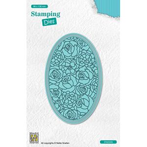 Nellie's Choice Cutting and Embossing, Roses Stamping Die, 8.6 x 13.6 cm Oval, Card Making Supplies, Metal Dies for Scrapbooking, DIY and Paper Crafts, Blue, 86x136mm Nellie's Choice Cutting and Embossing, Roses Stamping Die, 8.6 x 13.6 cm Oval, Card Making Supplies, Metal Dies for Scrapbooking, DIY and Paper Crafts, Blue, 86x136mm
