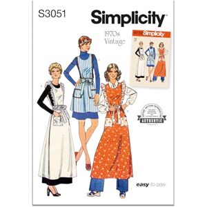 Simplicity Sewing Pattern SS3051A Misses' Apron in Two Lengths A (S-M-L) Simplicity Sewing Pattern SS3051A Misses' Apron in Two Lengths A (S-M-L)