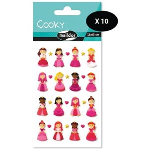 Maildor CY002O Princesses Stickers - 3D Sheet Pack 10 Maildor CY002O Princesses Stickers - 3D Sheet Pack 10