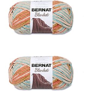 Bernat Blanket Sailor's Delight Yarn 2 Pack of 300g/10.5oz Polyester 6 Super Bulky 220 Yards Knitting/Crochet Bernat Blanket Sailor's Delight Yarn 2 Pack of 300g/10.5oz Polyester 6 Super Bulky 220 Yards Knitting/Crochet