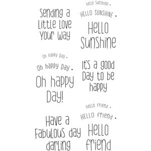 Sizzix Clear Rubber Stamps Set 12PK Sending a Little Love Set Sizzix Clear Rubber Stamps Set 12PK Sending a Little Love Set