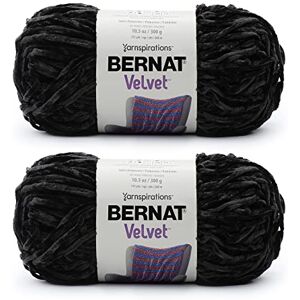 Bernat Velvet Blackbird Yarn 2 Pack of 300g/10.5oz Polyester 5 Bulky 315 Yards Knitting/Crochet Bernat Velvet Blackbird Yarn 2 Pack of 300g/10.5oz Polyester 5 Bulky 315 Yards Knitting/Crochet