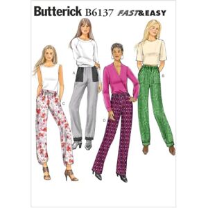 Butterick Patterns 6137, Misses Pants,Sizes, Multi-Colour, A5 (6-8-10-12-14) Butterick Patterns 6137, Misses Pants,Sizes, Multi-Colour, A5 (6-8-10-12-14)