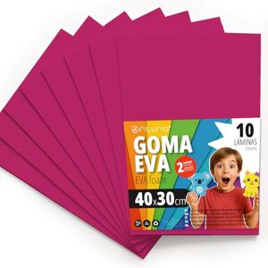 OFITURIA Eva Rubber for School and Creative Crafts, Coloured Foam Sheets for DIY Projects, Art, Children's Decoration, Scrapbooking, Craft Designs 40 x 30 cm (Fuchsia, 10 Pcs) OFITURIA Eva Rubber for School and Creative Crafts, Coloured Foam Sheets for DIY Projects, Art, Children's Decoration, Scrapbooking, Craft Designs 40 x 30 cm (Fuchsia, 10 Pcs)