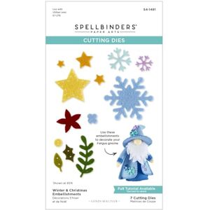 Spellbinders Winter & Christmas Embellishments Etched Dies from The 3D Felt Décor Collection by Sandi Maciver Spellbinders Winter & Christmas Embellishments Etched Dies from The 3D Felt Décor Collection by Sandi Maciver