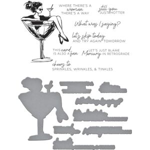 Spellbinders Martini Mood BetterPress Plate & Die Set from The Happier Hour Collection Spellbinders Martini Mood BetterPress Plate & Die Set from The Happier Hour Collection