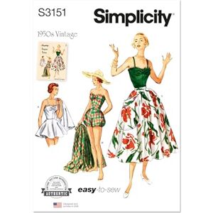 Simplicity Sewing Pattern SS3151K5 Misses' One Piece Bathing Suit and Skirt K5 (8-10-12-14-16) Simplicity Sewing Pattern SS3151K5 Misses' One Piece Bathing Suit and Skirt K5 (8-10-12-14-16)
