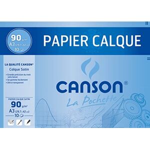 Canson 200017153 Pouch 10 Sheets of Tracing Paper Smooth 90 g / A3 Pack of 10 Canson 200017153 Pouch 10 Sheets of Tracing Paper Smooth 90 g / A3 Pack of 10