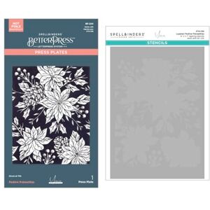 Spellbinders Festive Poinsettias BetterPress and Stencil Bundle from The Amaryllis Christmas Collection by Yana Smakula Spellbinders Festive Poinsettias BetterPress and Stencil Bundle from The Amaryllis Christmas Collection by Yana Smakula
