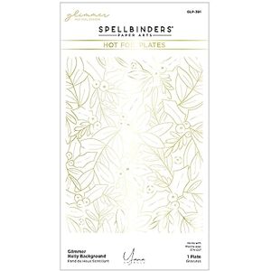 Spellbinders Glimmer Holly Background Hot Foil Plate from The De-Light-Ful Christmas Collection by Yana Smakula Spellbinders Glimmer Holly Background Hot Foil Plate from The De-Light-Ful Christmas Collection by Yana Smakula
