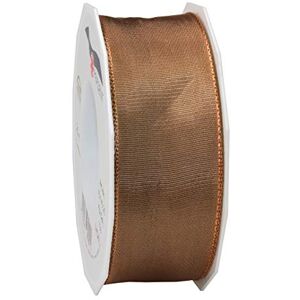 PRÄSENT Lyon Wired Taffeta Ribbon Macchiato 40 mm Width, 25 m Length PRÄSENT Lyon Wired Taffeta Ribbon Macchiato 40 mm Width, 25 m Length