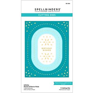 Spellbinders Infinity Punch & Pierce Plate Etched Dies from The Stylish Ovals Collection, Metal, ONE Spellbinders Infinity Punch & Pierce Plate Etched Dies from The Stylish Ovals Collection, Metal, ONE