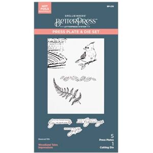 Spellbinders Woodland Tales Impressions Press Plate & Die Set from The Woodland Tales Collection Spellbinders Woodland Tales Impressions Press Plate & Die Set from The Woodland Tales Collection