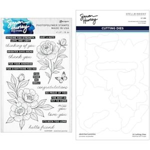 Spellbinders Sketched Peonies Stamp and Die Bundle by Simon Hurley Spellbinders Sketched Peonies Stamp and Die Bundle by Simon Hurley