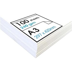 Artway Studio Acid Free A3 Mixed Media Paper Ideal for Multimedia Applications 240gsm A3 (100 Sheets), White Artway Studio Acid Free A3 Mixed Media Paper Ideal for Multimedia Applications 240gsm A3 (100 Sheets), White
