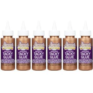 Aleene's Aleenes, Ilovetocreate Original Tacky Glue 59ml 6pcs, 2oz, Ideal for Slime, Crafts and School Projects Aleene's Aleenes, Ilovetocreate Original Tacky Glue 59ml 6pcs, 2oz, Ideal for Slime, Crafts and School Projects