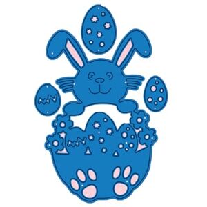 Nellie's Choice Cutting Rabbit-6,5 x 9,7 cm Shape Die-Card Making Supplies-Metal Dies for Scrapbooking, DIY and Paper Crafts, Blue Nellie's Choice Cutting Rabbit-6,5 x 9,7 cm Shape Die-Card Making Supplies-Metal Dies for Scrapbooking, DIY and Paper Crafts, Blue