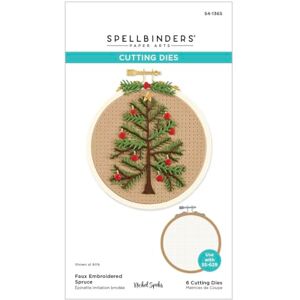 Spellbinders S4-1365 Faux Embroidered Spruce Etched Dies from The Nichol's Needlework Collection by Nichol Spohr Spellbinders S4-1365 Faux Embroidered Spruce Etched Dies from The Nichol's Needlework Collection by Nichol Spohr