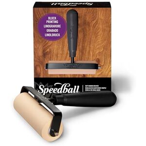 Speedball 4" Soft Rubber Brayer, Heavy Duty Steel Frame, Black, Block Printing, Printmaking Tools, Brush Roller, Scrapbooking Art Craft Supplies, Decoupage, Art Tools Speedball 4" Soft Rubber Brayer, Heavy Duty Steel Frame, Black, Block Printing, Printmaking Tools, Brush Roller, Scrapbooking Art Craft Supplies, Decoupage, Art Tools