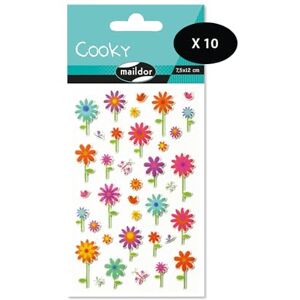 Maildor 560356Cpack GOMMETTES 3D Cooky LOT DE 10 planches 12x8 cm 370 Stickers PAQUERETTES Maildor 560356Cpack GOMMETTES 3D Cooky LOT DE 10 planches 12x8 cm 370 Stickers PAQUERETTES
