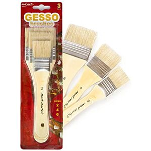 Mont Marte Paint Brush Set - Sizes 2, 4, 6 - Flat Brushes - Gesso, Acrylics, Oils, Watercolours Mont Marte Paint Brush Set - Sizes 2, 4, 6 - Flat Brushes - Gesso, Acrylics, Oils, Watercolours