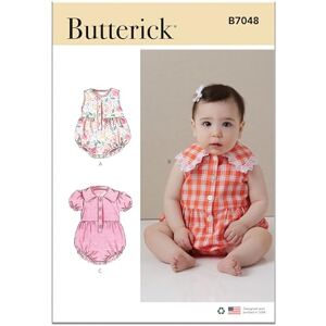 Butterick Sewing Pattern B7048A Babies' Rompers A (XS-S-M-L) Butterick Sewing Pattern B7048A Babies' Rompers A (XS-S-M-L)