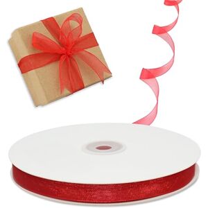 Decoraparty 10mm Red Organza Ribbon, Elegant Ribbon for Ragali, Christmas, Valentine's Day, Celebration, Wedding Favors, 50 m Roll Decoraparty 10mm Red Organza Ribbon, Elegant Ribbon for Ragali, Christmas, Valentine's Day, Celebration, Wedding Favors, 50 m Roll