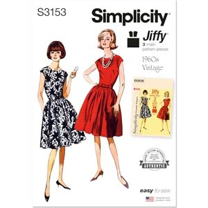 Simplicity Sewing Pattern SS3153H5 Misses' One Piece Jiffy Dress H5 (6-8-10-12-14) Simplicity Sewing Pattern SS3153H5 Misses' One Piece Jiffy Dress H5 (6-8-10-12-14)
