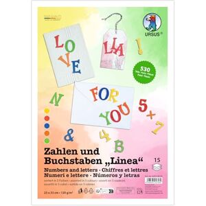 Ursus Linea 6255 00 99 Numbers and Letters 530 Punched Pieces Made of Paper 120 g/m² in 5 Colours, Approx. 1-3 cm High, for Scrapbooking, Card Making and Decoration Ursus Linea 6255 00 99 Numbers and Letters 530 Punched Pieces Made of Paper 120 g/m² in 5 Colours, Approx. 1-3 cm High, for Scrapbooking, Card Making and Decoration
