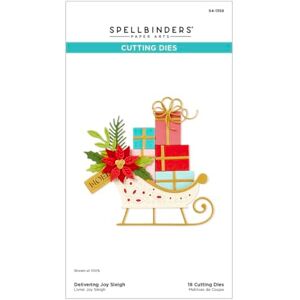 Spellbinders S4-1358 Delivering Joy Sleigh Etched Dies from The Handmade Holidays Collection Spellbinders S4-1358 Delivering Joy Sleigh Etched Dies from The Handmade Holidays Collection