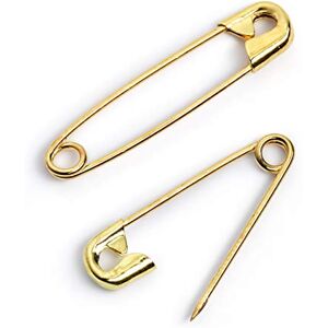 Prym Safety Pins No.1 27mm, Brass, Gold Coloured Prym Safety Pins No.1 27mm, Brass, Gold Coloured