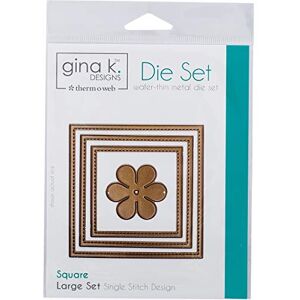 Gina K Designs Gina K. Designs for Therm O Web 3 Nested Square Dies Plus Unique Bonus Shape Single Stitch Design Large Set Gina K Designs Gina K. Designs for Therm O Web 3 Nested Square Dies Plus Unique Bonus Shape Single Stitch Design Large Set