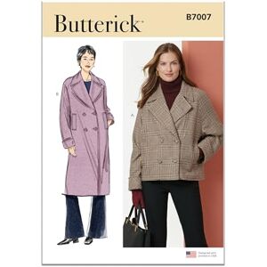 Butterick Sewing Pattern B7007K5 Misses' Jacket and Coat K5 (8-10-12-14-16) Butterick Sewing Pattern B7007K5 Misses' Jacket and Coat K5 (8-10-12-14-16)