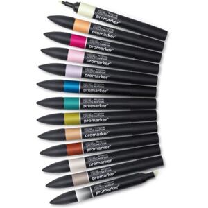Winsor & Newton ProMarker, Manga Romance, Set of 12 + Free Blender, Alcohol Based Dual Tip Markers for Artists Winsor & Newton ProMarker, Manga Romance, Set of 12 + Free Blender, Alcohol Based Dual Tip Markers for Artists