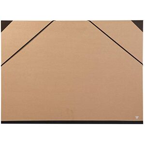Clairefontaine Ref 44400C Kraft Art Folder 50 x 70cm Size, Elastic Straps Closure, White Paper Lining, Acid Free Suitable for Transporting Artwork Brown Clairefontaine Ref 44400C Kraft Art Folder 50 x 70cm Size, Elastic Straps Closure, White Paper Lining, Acid Free Suitable for Transporting Artwork Brown